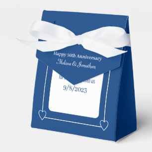 Elegant 10. Jubiläum Romantic Hearts Blue Geschenkschachtel