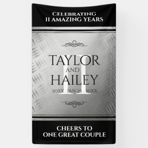 Elegant 11. Hochzeitsfeier Banner