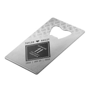 Elegant 11. Hochzeitsfeier Geldbeutel Flaschenöffner