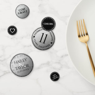 Elegant 11. Hochzeitsfeier Konfetti