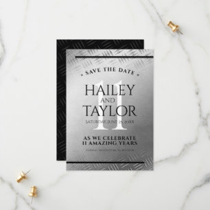 Elegant 11. Hochzeitsfeier Save The Date