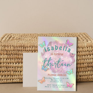 Elegant 13. Geburtstagsparty Einladung Girl