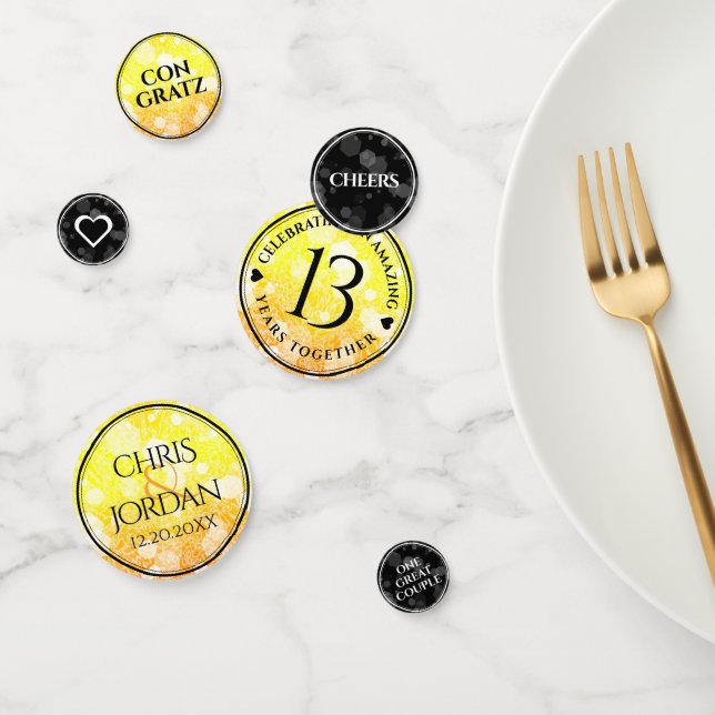 Elegant 13. Hochzeitstag in der Stadt Konfetti (Gruppe)