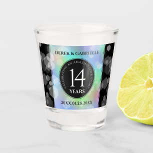 Elegant 14. Opal Hochzeitstag Schnapsglas