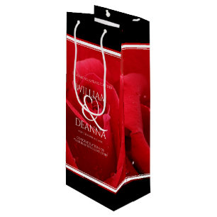 Elegant 15. 26. 36. Rose Hochzeit Jahrestag Geschenktüte Für Weinflaschen