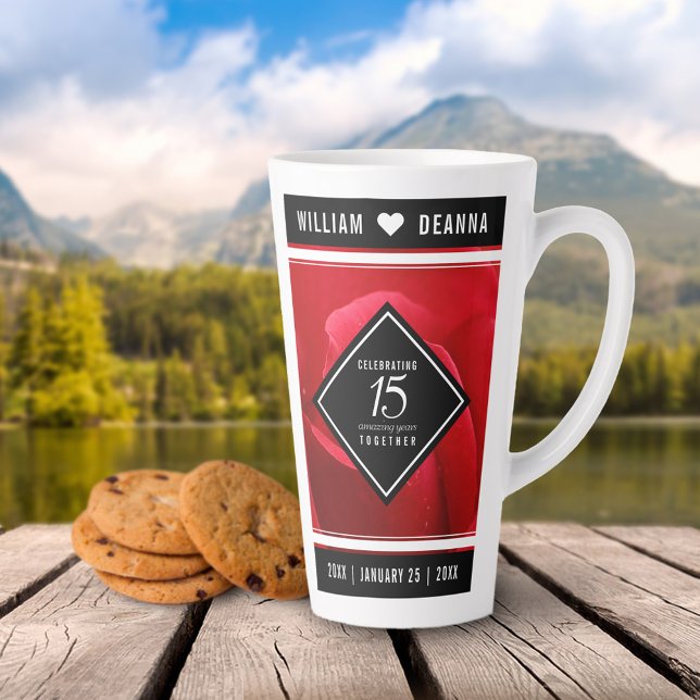 Elegant 15. Rose Hochzeitstag Milchtasse (Von Creator hochgeladen)