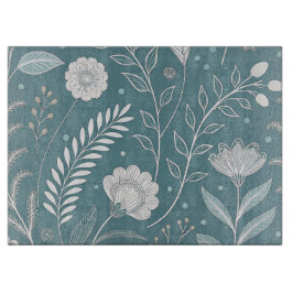 Elegant 15x11 Glass Cutting Board with Stylish Des Schneidebrett