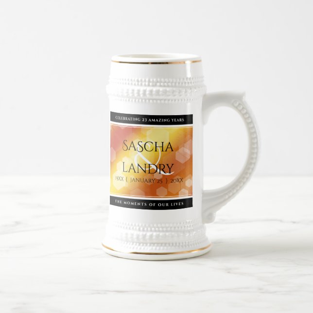 Elegant 16. 23. Topaz Hochzeitstag Bierglas (Rechts)