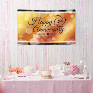 Elegant 16. Hochzeitstag des Goldenen Topaz Banner