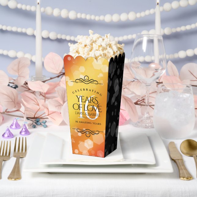 Elegant 16. Hochzeitstag des Goldenen Topaz Geschenkschachtel (Hochzeit)