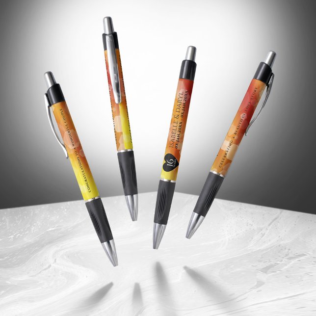 Elegant 16. Hochzeitstag des Goldenen Topaz Kugelschreiber (Elegant 16th Golden Topaz Wedding Anniversary Pen Cover Photo)