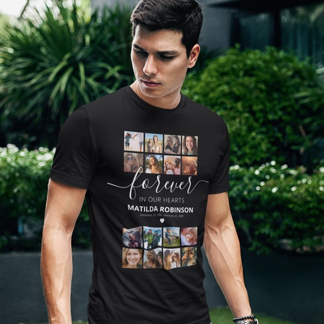Elegant 16 Photo In Loving Memory T-Shirt (Von Creator hochgeladen)