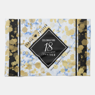 Elegant 18. Porzellan Jubiläum Geschirrtuch