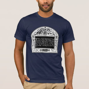 Elegant 18th C English Funeral Notice T-Shirt