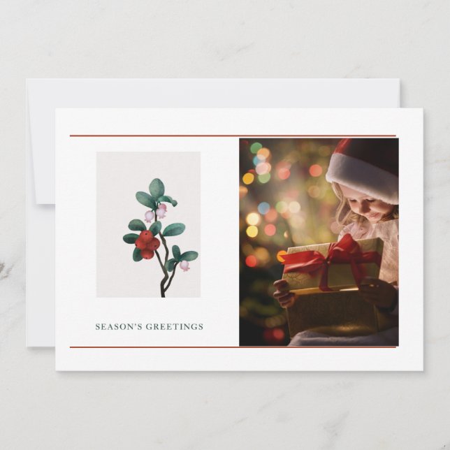 Elegant 1 Foto Weihnachtsfeiertage Weihnachten (Vorderseite)