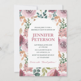 Elegant 1. Geburtstag Einladungen Floral Boho