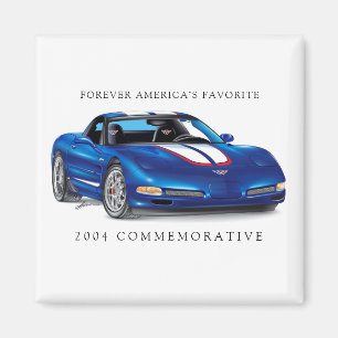 Elegant 2004 Vette Illustration Magnet