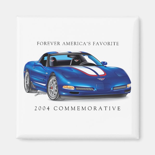 Elegant 2004 Vette Illustration Magnet (Vorne)