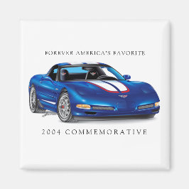 Elegant 2004 Vette Illustration Magnet