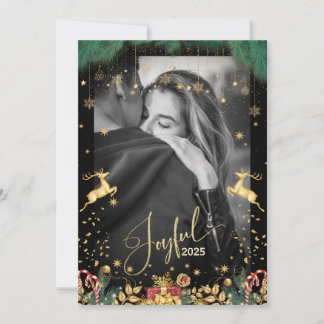 Elegant 2025 Joyful Red and Gold Frohe Weihnachten