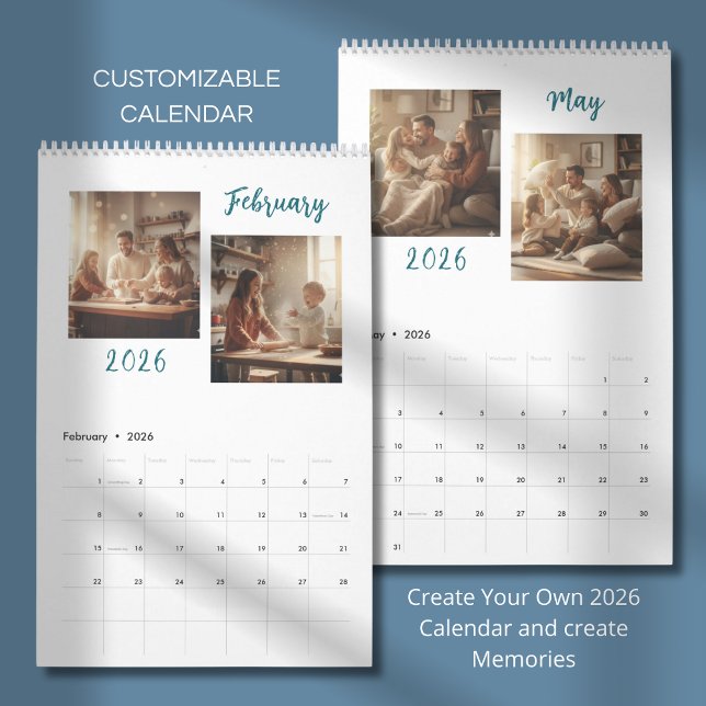Elegant 2026 Family Photo Calendar Kalender (Von Creator hochgeladen)