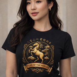 Elegant 2026 Year of the Horse Chinese New Year T-Shirt