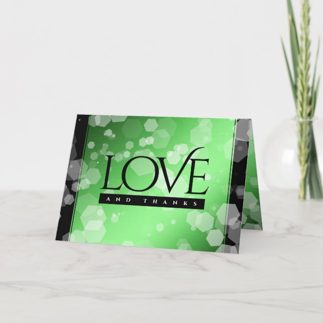 Elegant 20. 38. 55. Emerald Wedding Jubiläum Dankeskarte (Vorderseite)