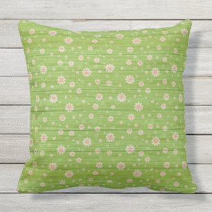 Elegant 20"X20" Blumen auf Holz Trendig Beliebt Kissen
