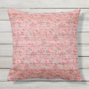 Elegant 20"X20" Blumenmuster auf Holz Trendig Beli Kissen