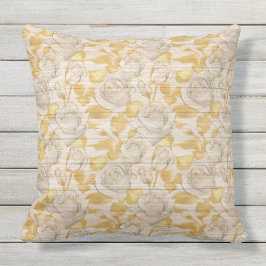 Elegant 20"X20" floral on wood Trendy Popular Kissen