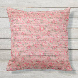 Elegant 20"X20" floral on wood Trendy Popular Kissen