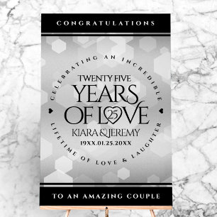 Elegant 25. Silberhochzeit Acrylschild
