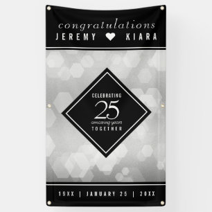 Elegant 25. Silberhochzeit Banner