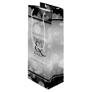 Elegant 25. Silberhochzeit Geschenktüte Für Weinflaschen