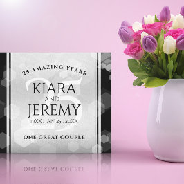 Elegant 25. Silberhochzeit Leinwanddruck