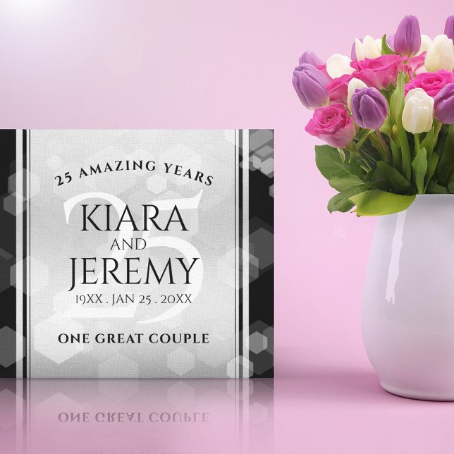 Elegant 25. Silberhochzeit Leinwanddruck (Von Creator hochgeladen)