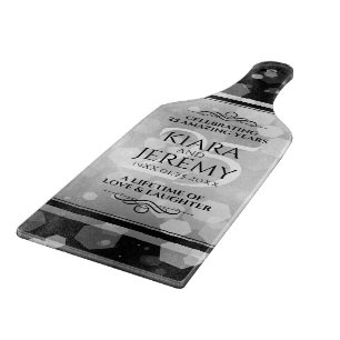 Elegant 25. Silberhochzeit Schneidebrett