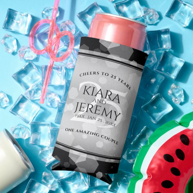 Elegant 25. Silberhochzeit Selters Dosenkühler (In Situ Sommer)