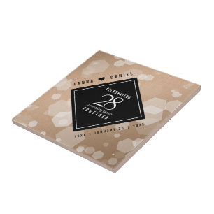 Elegant 28. Linen Hochzeitstag Feier Fliese