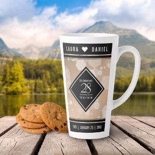 Elegant 28. Linen Hochzeitstag Feier Milchtasse