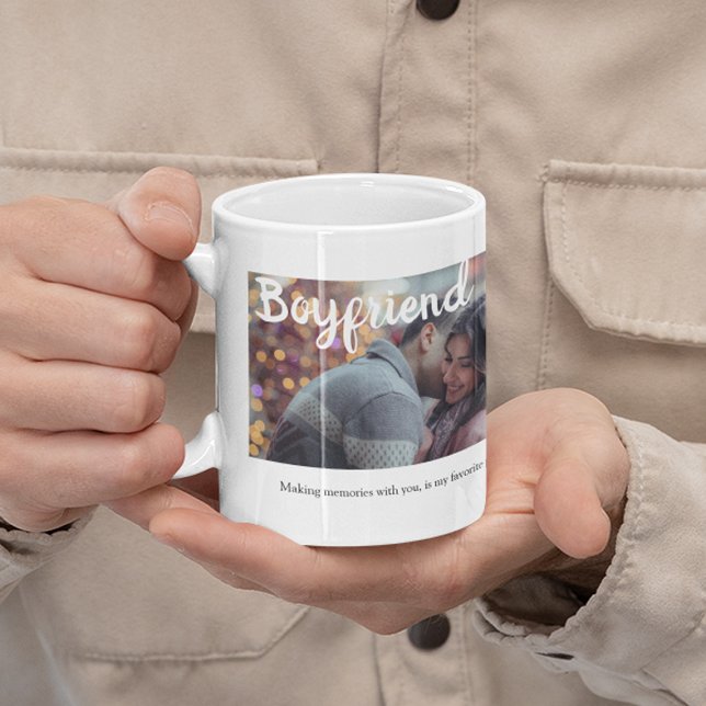 Elegant 2 Foto Boyfriend Jumbo-Tasse (Von Creator hochgeladen)