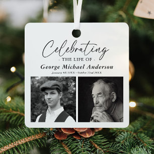 Elegant 2 Foto "Feiern des Lebens" Tribut Ornament Aus Metall