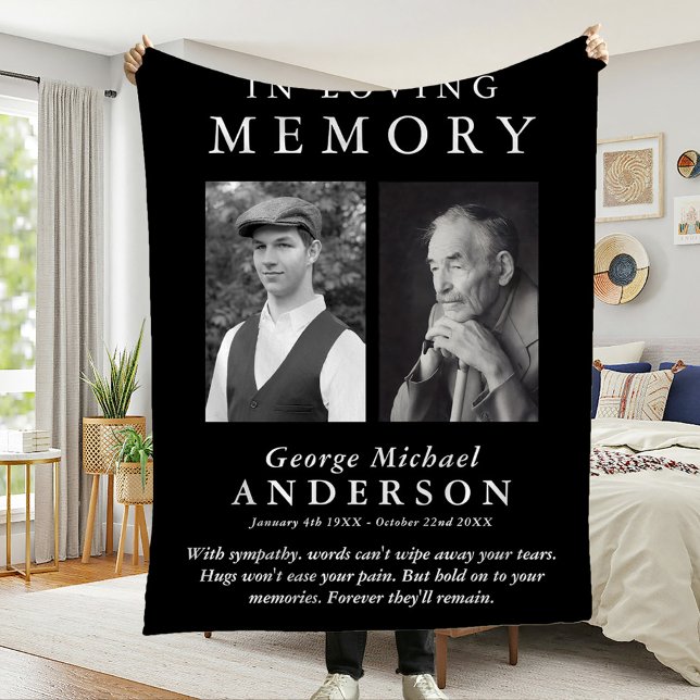 Elegant 2 Foto "In Love Memory" Tribut Fleecedecke (Von Creator hochgeladen)