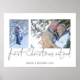 Elegant 2 Foto Script Name 1. Weihnachtsmann müde Poster