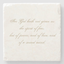 Elegant 2 Timothy 1:7 Bibelverse Glaube Steinuntersetzer