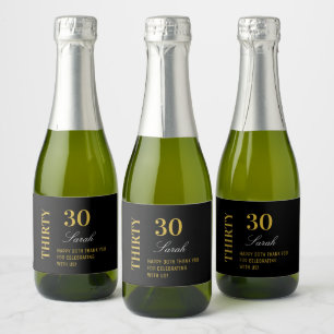 Elegant 30. Geburtstag Schwarz und Gold Vielen Dan