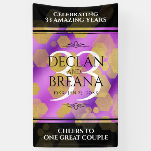 Elegant 33. Geburtstag von Amethyst Banner