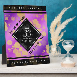 Elegant 33. Geburtstag von Amethyst Fotoplatte