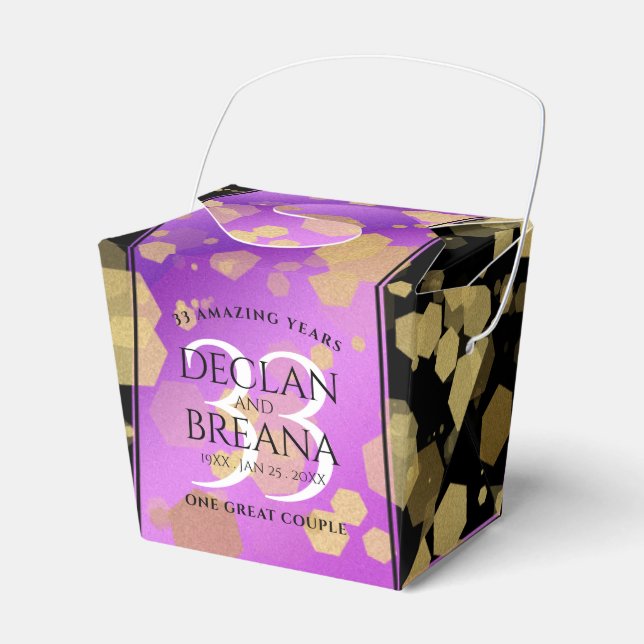 Elegant 33. Geburtstag von Amethyst Geschenkschachtel (Vorderseite)