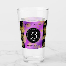 Elegant 33. Geburtstag von Amethyst Glas